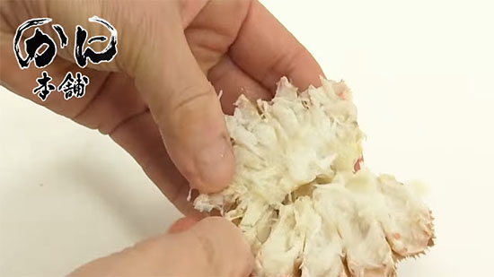 切り開いたら手で分ける