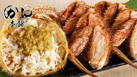 毛がにをさばき終えた